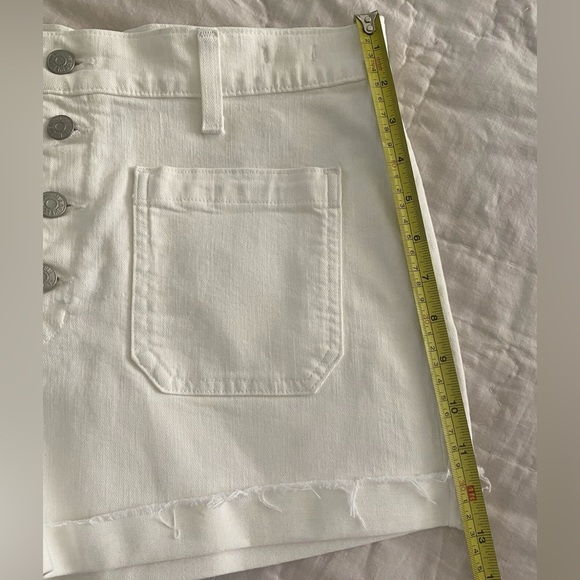 Madewell Womens White Light Wash High-Rise Denim Rolled Cuff Shorts Size 31 - Picture 10 of 13